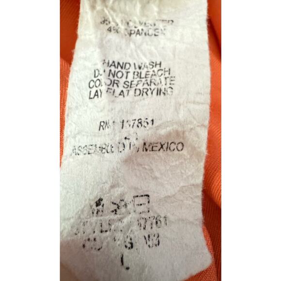 Live In The Moment Crop Top Shaped Fit V Neck Orange Women’s Size Large - Picture 4 of 6